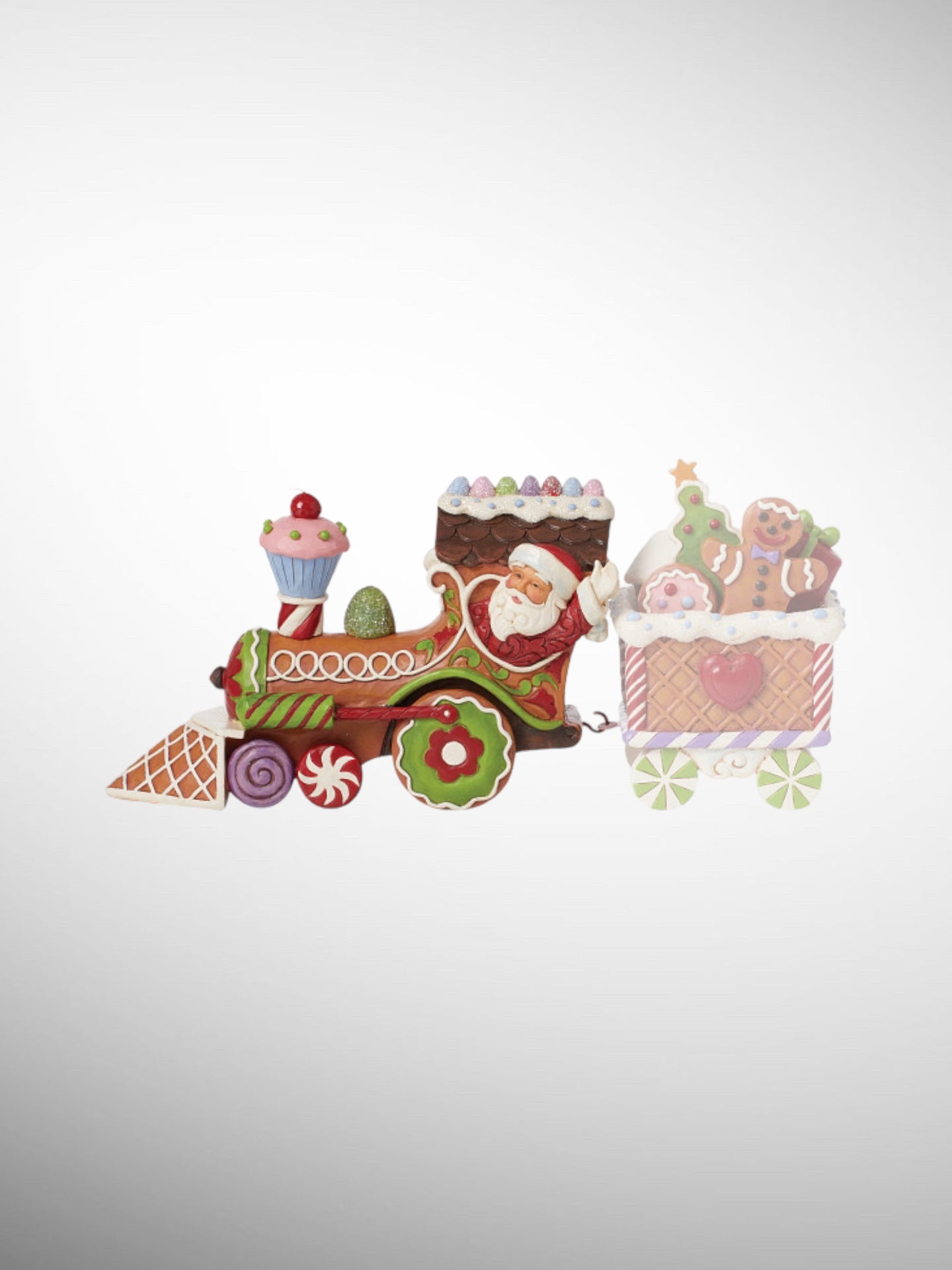 Jim Shore Gingerbread Christmas - Santa's On His Way Gingerbread Train Engine Figurine